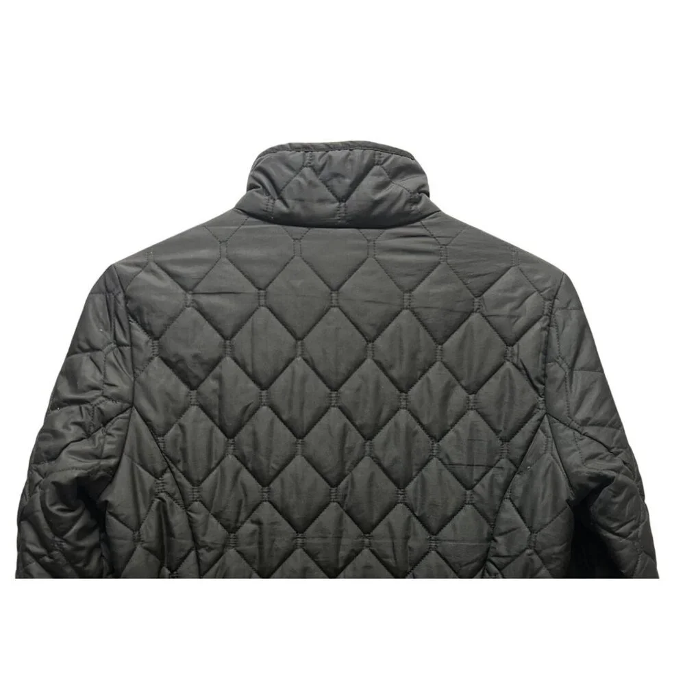 Eddie Bauer Black Quilted Insulated Chore Coat